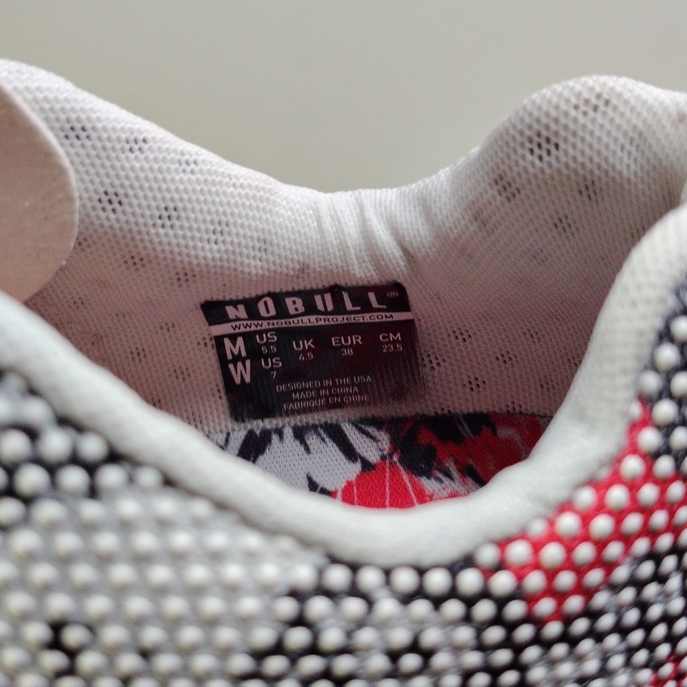 NOBULL SuperFabric Trainer White Black Red Floral Camo Shoes Womens 7 Mens 5.5 - Picture 10 of 12